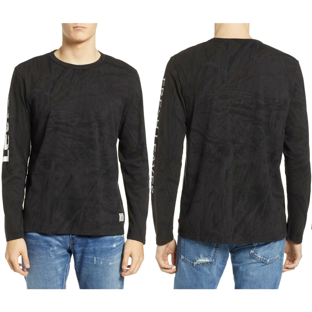 New! Levi's x Fresh Leaves Justin Timberlake Camo Long Sleeve T-Shirt